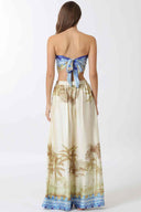 Ivory Printed Tube Pants Set back