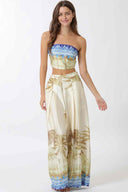 Ivory Printed Tube Pants Set