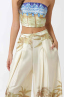 Ivory Printed Tube Pants Set details