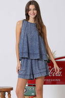 Mineral Washed Shorts Set