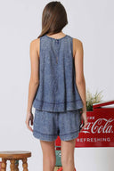 Mineral Washed Shorts Set back