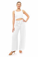 Kiley White Solid Cutout Jumpsuit