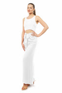 Kiley White Solid Cutout Jumpsuit side