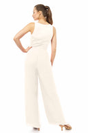 Kiley Papyrus Solid Cutout Jumpsuit back