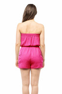 Savannah Pink Bandeau Cargo Romper back