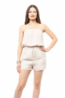 Savannah Papyrus Bandeau Cargo Romper