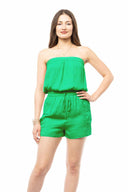 Savannah Peridot Bandeau Cargo Romper