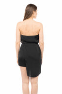 Drew Black Overlay Strapless Romper back