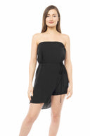 Drew Black Overlay Strapless Romper