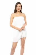 Drew White Overlay Strapless Romper