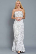 Mane White Printed Skirt Set front