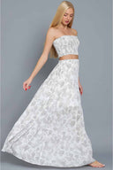 Mane White Printed Skirt Set side