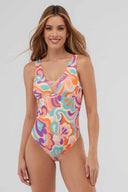 St Even Orange Groove One Piece front