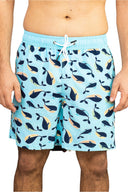 Turquoise Whales Swim Trunk