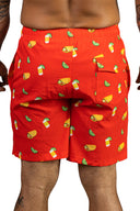 Tacos and Beer Swim Trunk back