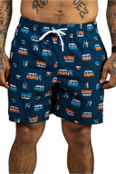 Orange And Blue Woody Swim Trunk