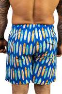 Blue Surfboards Swim Trunk back
