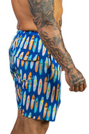 Blue Surfboards Swim Trunk side