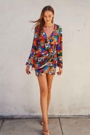 Seaport Wrap Mini Dress front