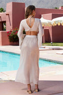 Luli Fama Gold Wrap Skirt Set
