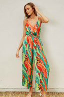 Tropical Print Jumpsuit
