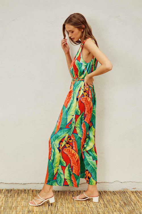 Tropical Print Jumpsuit side
