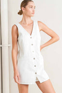 White Woven Romper