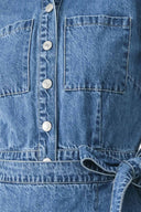 Medium Denim Skort Romper detail