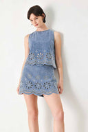 Floral Love Denim Skort Set