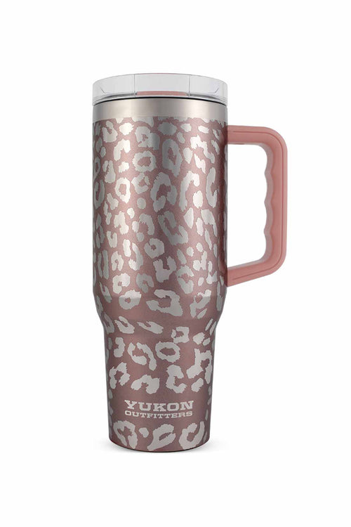 Yukon Rose Gold Leopard Fit Forty 40oz Tumbler