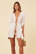 Ivory Natural Embroidery Kimono