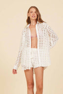 White Box Eyelet Shorts Set