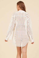 White Box Eyelet Shorts Set back