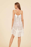 White Box Eyelet Mini Dress back