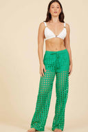 Sea Foam Green Box Eyelet Pant