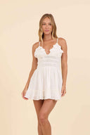 White Crochet Mini Dress