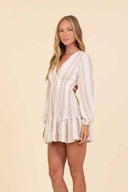 Natural Stripe Mini Dress side