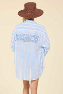 Sea Salt Striped Beach Shirt back