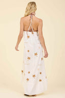 Sun Sand Embroidered Maxi Dress back