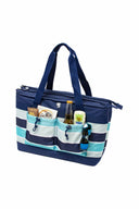 Gecko Blue/Grey Wide Stripe Tote Cooler