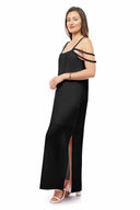 Willow Black Maxi Dress side