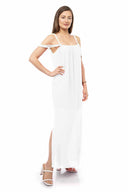 Willow White Braided Trim Maxi Dress side
