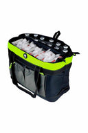 Gecko Black/Neon Green 2 Compartment Tote Cooler open