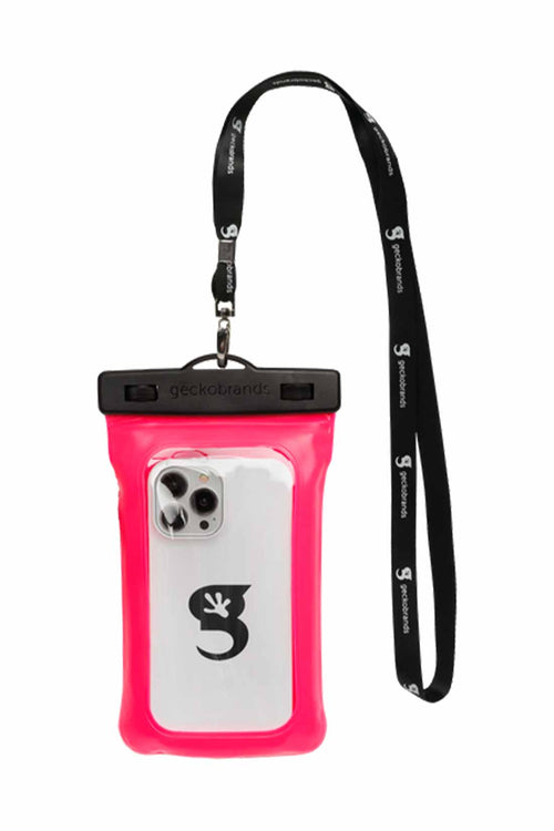 Gecko Pink Float Phone Dry Bag back