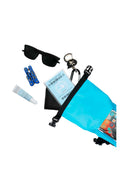 Gecko Neon Blue Waterproof Phone Tote Bag open