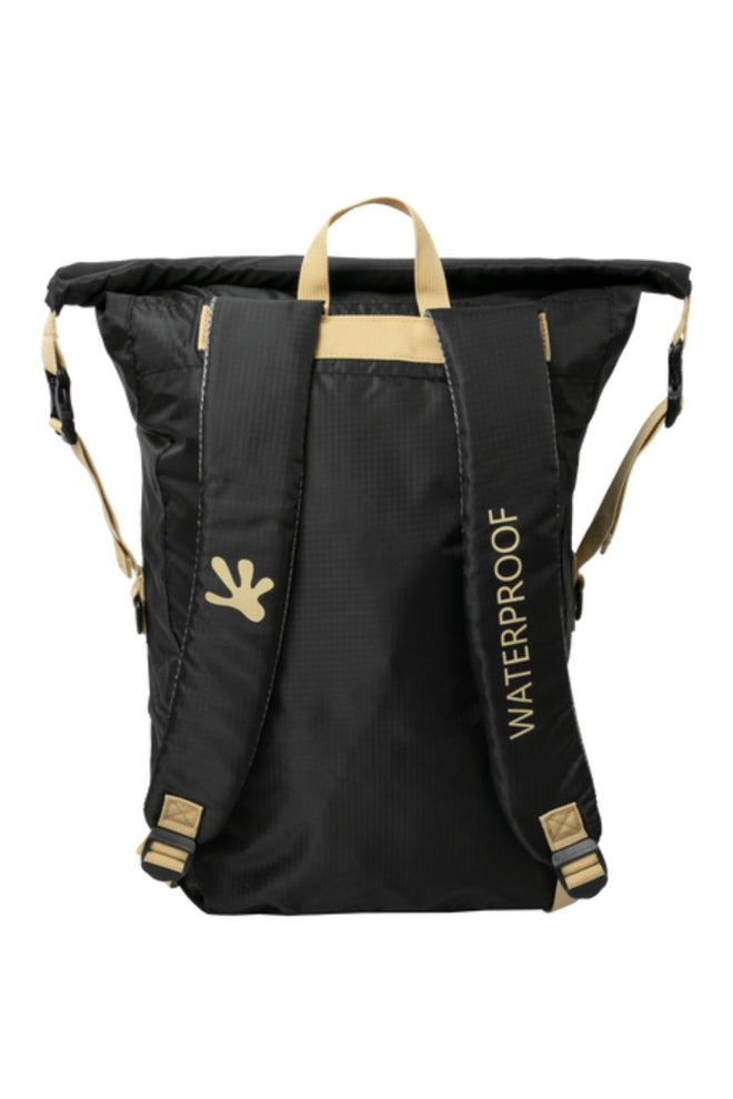 Gecko Black/Gold Waterproof Lightweight 30L Backpack back