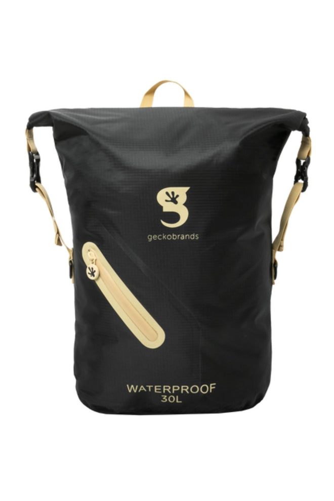 Gecko Black/Gold Waterproof Lightweight 30L Backpack