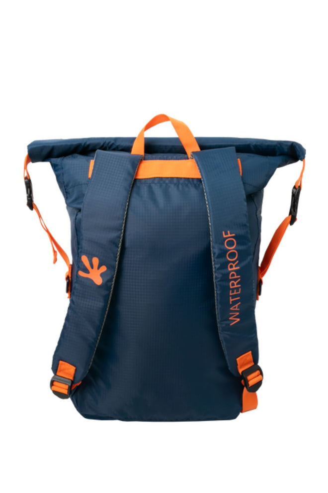 Gecko Navy/Orange Waterproof Lightweight 30L Backpack back