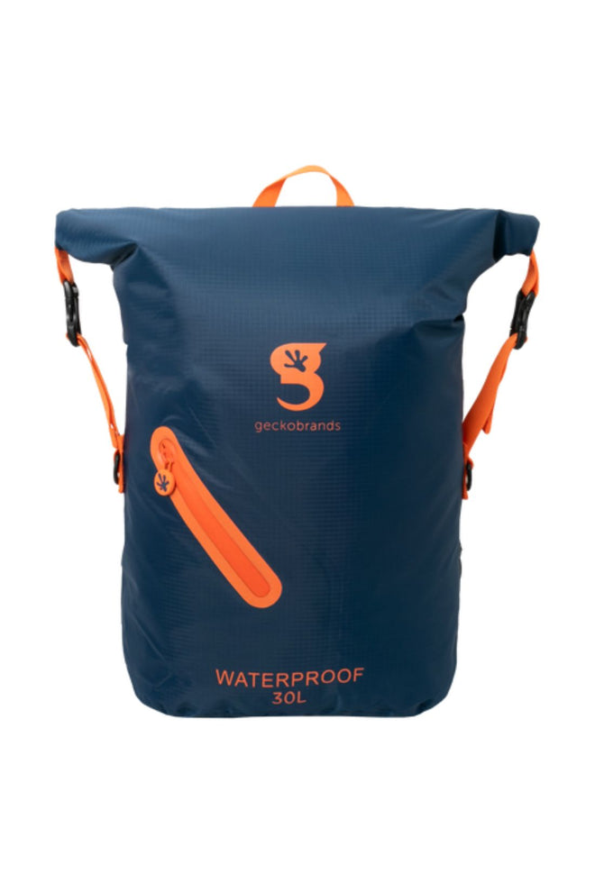 Gecko Navy/Orange Waterproof Lightweight 30L Backpack
