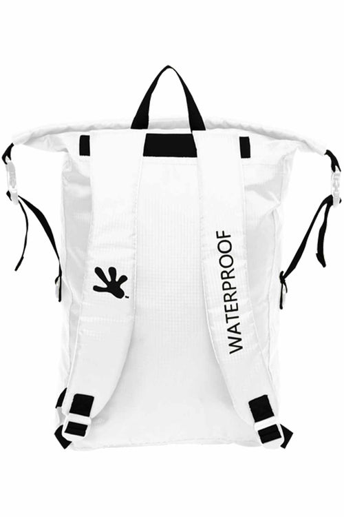 Gecko White/Black Waterproof Lightweight 30L Backpack back